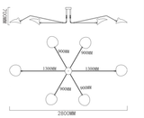 Jaler Industry Three Arm Ceiling Light