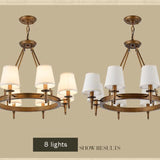 Silva vintage Ring Metal/Fabric Chandelier, Black/Copper