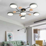 Arisha Ceiling Light, Wood Round for Living Room