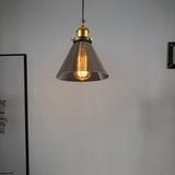 June Industrial Glass Pendant Light Clear/Amber/Smoke Grey