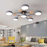 Arisha Ceiling Light, Wood Round for Living Room