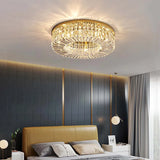 Kristy Luxury Flush Mount Metal/Crystal Ceiling Light