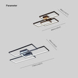 Arisha Rectangular Flush Mount Ceiling Light, 2 Colour