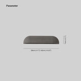 Ray Modern Minimalist Semi-elliptical Metal/Stone Outdoor Wall Lamp, Black/White