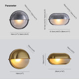Vorn Modern Round/Ellipse Outdoor Waterproof Wall Lamp. 2 Colors