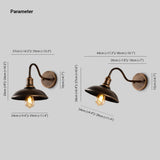 Ray Rustic Bowl Shaped Metal Wall Lamp, Antique Brass