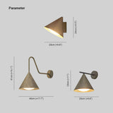 Ray Modern Minimalist Cone Metal Outdoor Waterproof Wall Lamp，Black/Gold