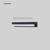 Ray Minimalist Solar Linear Outdoor Wall Lamp, Black