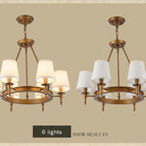 Silva vintage Ring Metal/Fabric Chandelier, Black/Copper