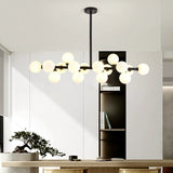 Valentina Bass Glass Bubble Golden Chandelier