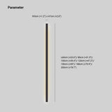 Liora Modern Slim Linear Black LED Wall Lamp