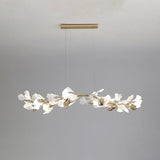 Olivia  Modern Art Deco Metal & Ceramic Chandelier, Gold