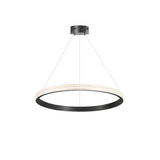 Kristy Modern Ring Metal/Arcylic LED Pendant Light, Black/Gold