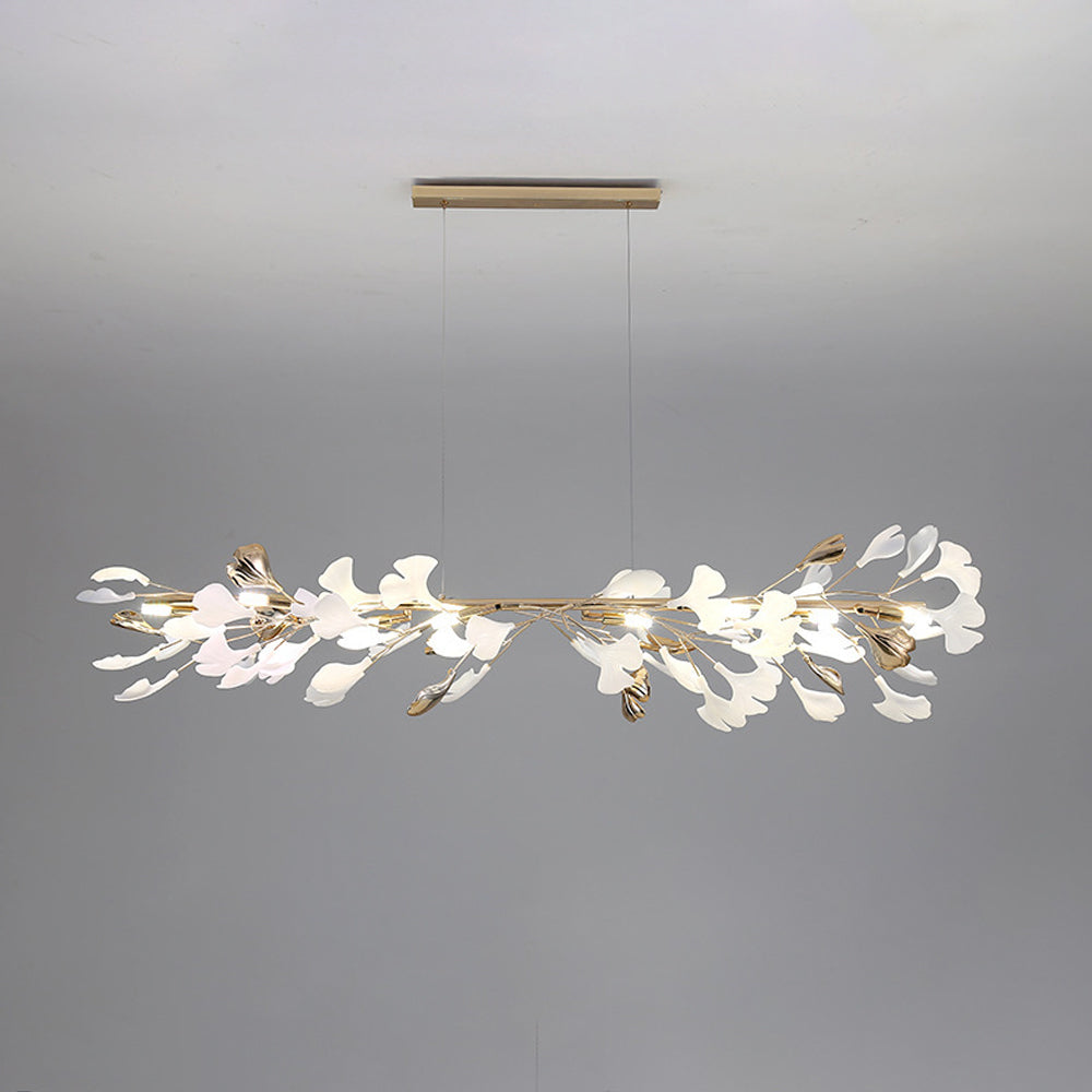 Olivia  Modern Art Deco Metal & Ceramic Chandelier, Gold